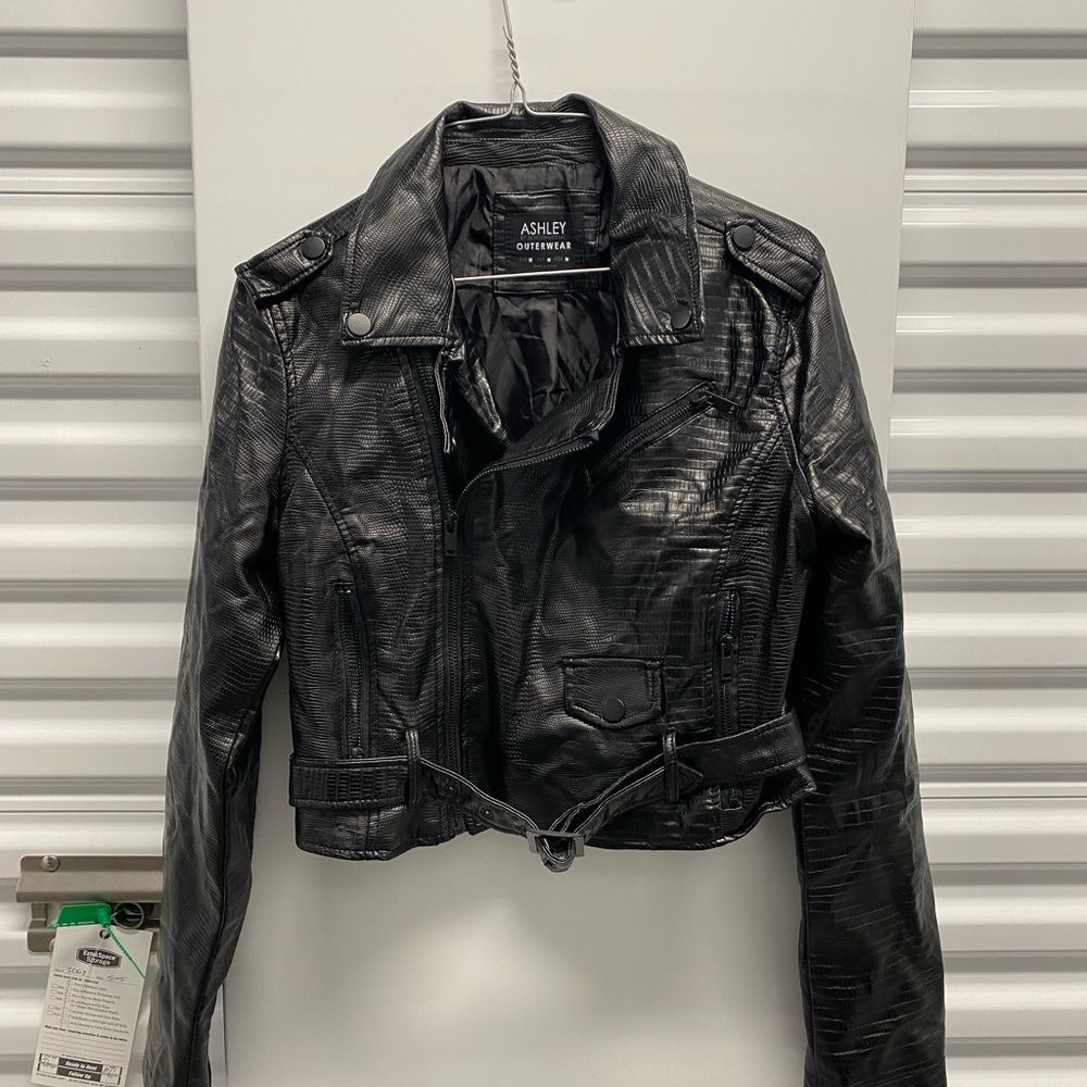 Ashley Women's Black Vegan Leather Jacket